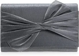 Satin Evening Bag Bow Flap Clutch Purse for Women Formal Party/Prom/Wedding