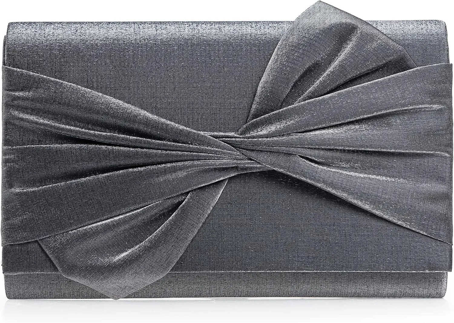 Satin Evening Bag Bow Flap Clutch Purse for Women Formal Party/Prom/Wedding