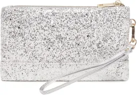 Sparkling Evening Clutch Silver Bride Purse for Wedding Bling Clutch Handbag for Party