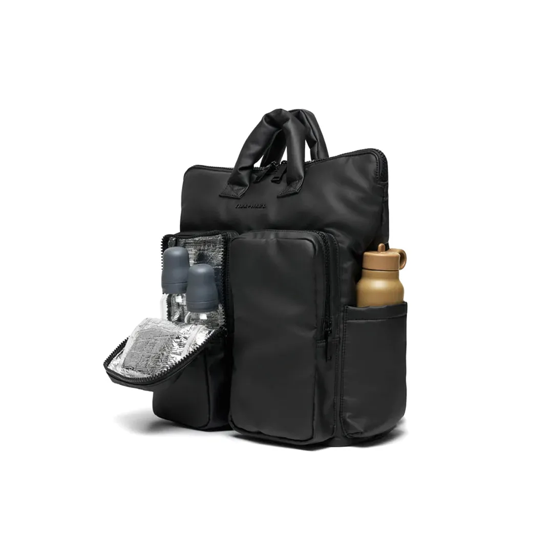 Tiba   Marl Ozzy Changing Tote - Matte Black
