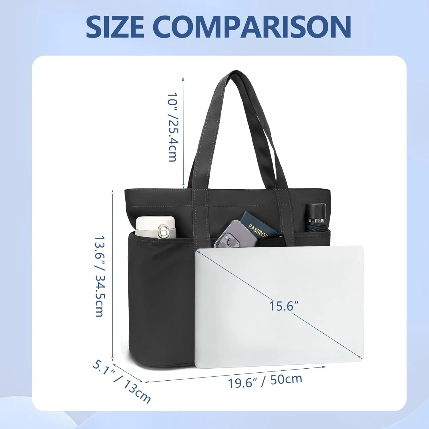 Tote Bag for Women,Large Handbag with Laptop Compartment, Shoulder Bag for Travel, Tote Bags for Work and Everyday