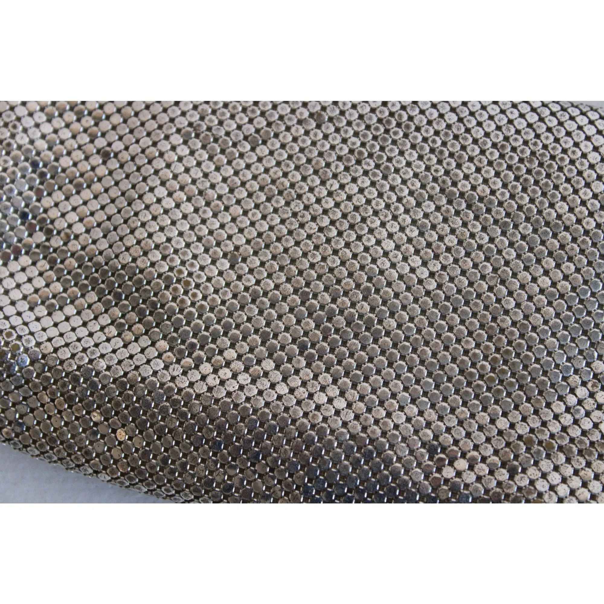 Vintage 1940s Whiting & Davis Silver Clutch Purse