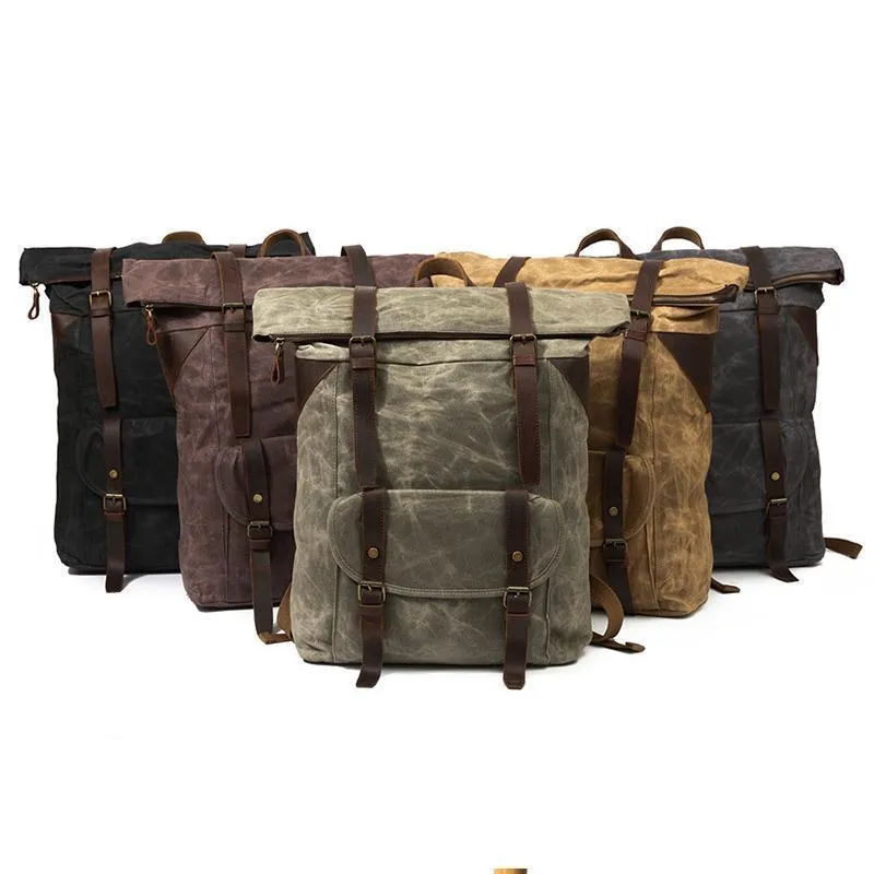 Vintage Roll Top Backpack